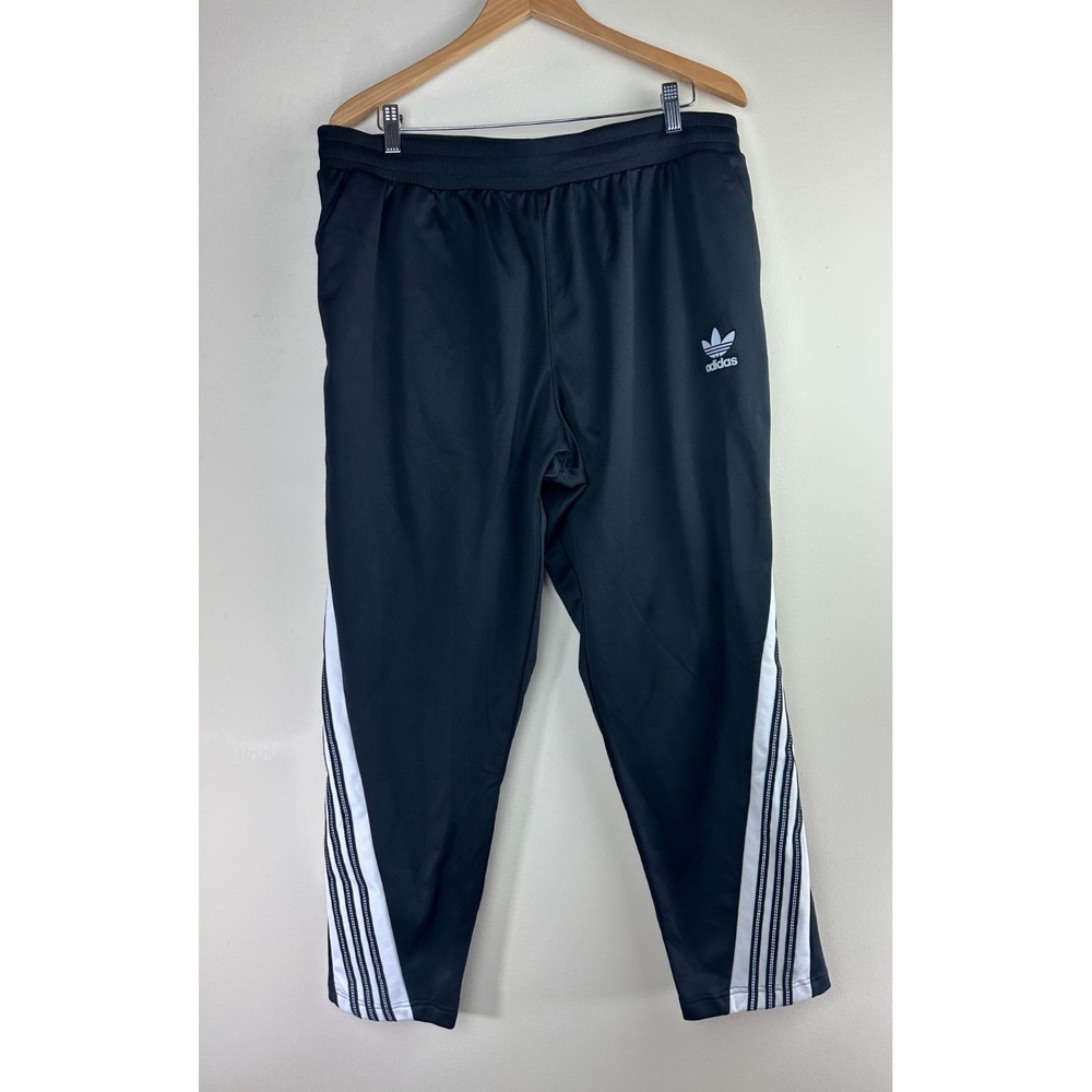 NEW Adidas BR8 US TP DM4463 Men's Size XL Black White Stripe Track Pants - Picture 16 of 16